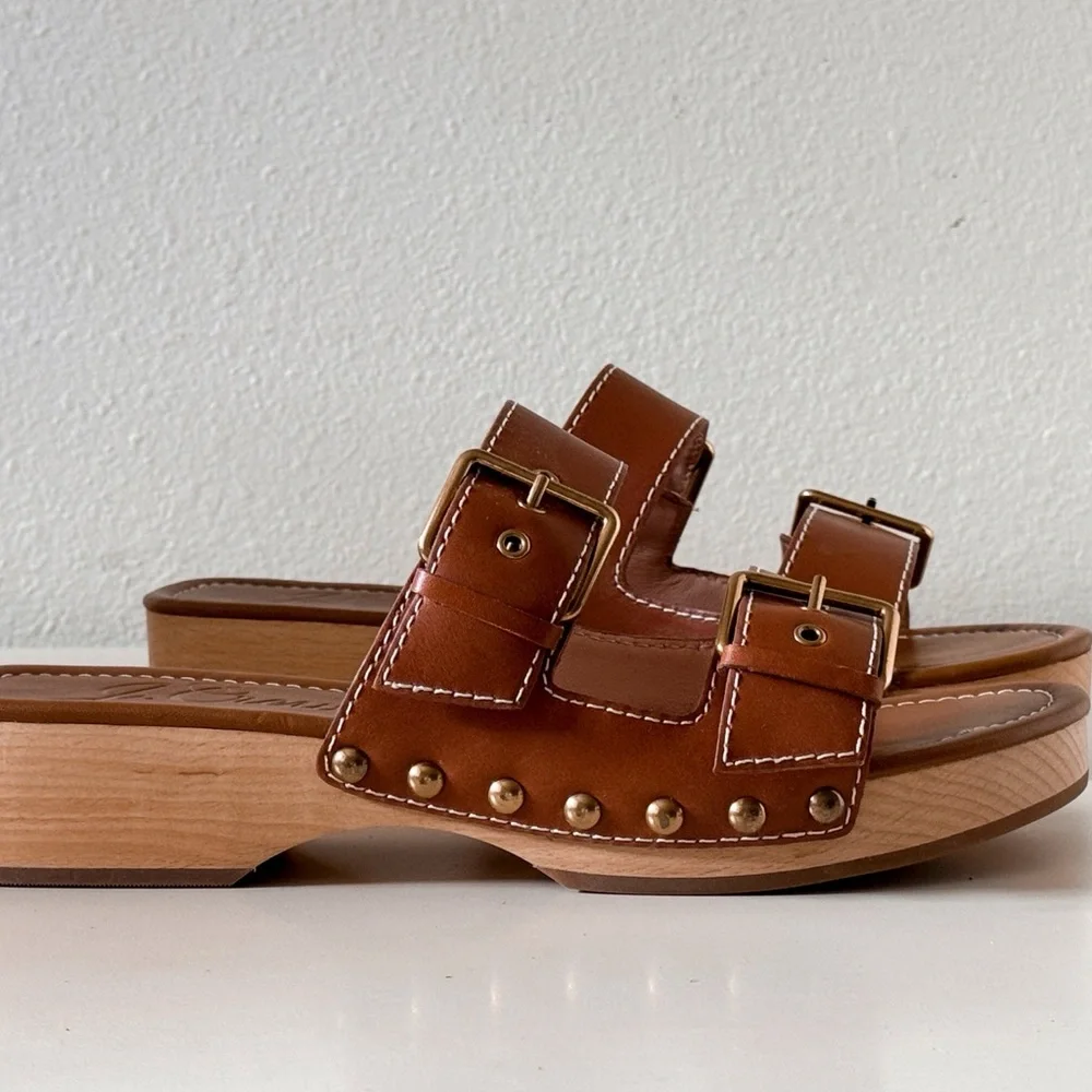 J. Crew Leather double buckle-strap sandals NWOB - Picture 4 of 4